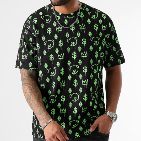 Teddy Yacht Club - Camiseta Oversize Large Lifestyle Maison De Couture 0065 Negro Verde