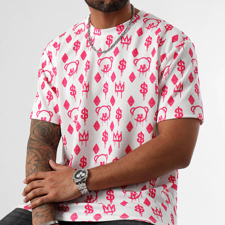 Teddy Yacht Club - Camiseta Oversize Large Lifestyle Maison De Couture 0071 Blanco Rosa