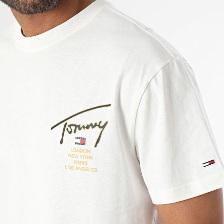 Tommy Jeans - Tee Shirt Classic Gold Signature Back 7729 Beige Clair