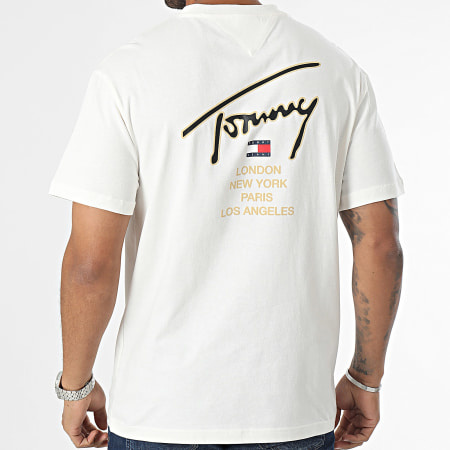 Tommy Jeans - Tee Shirt Classic Gold Signature Back 7729 Beige Clair