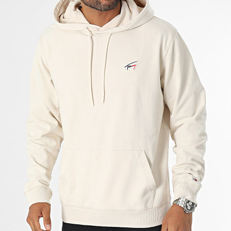 Tommy Jeans - Sweat Capuche Regular Washed Signature 7912 Beige