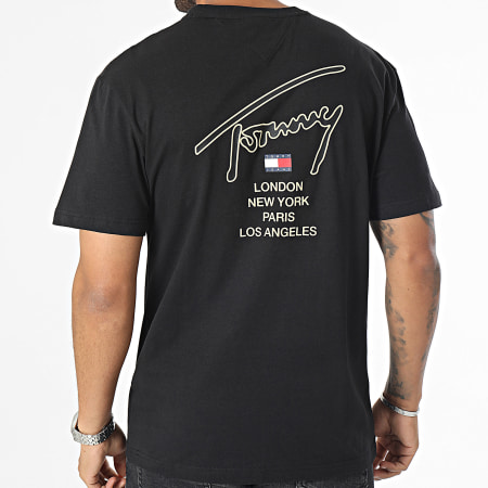 Tommy Jeans - Tee Shirt Classic Gold Signature Back 7729 Noir