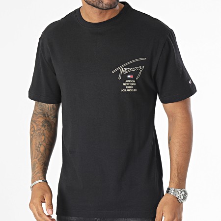 Tommy Jeans - Tee Shirt Classic Gold Signature Back 7729 Noir