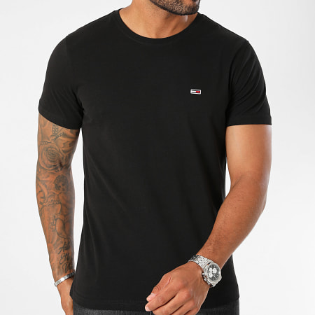 Tommy Jeans - Slim Jersey Tee Negro