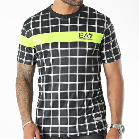 EA7 Emporio Armani - Camiseta a cuadros negra 6RPT39-PJPCZ