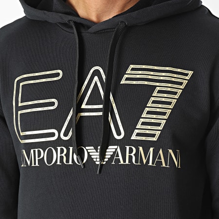 EA7 Emporio Armani - Sweat Capuche 6RPM09-PJSHZ Noir Doré