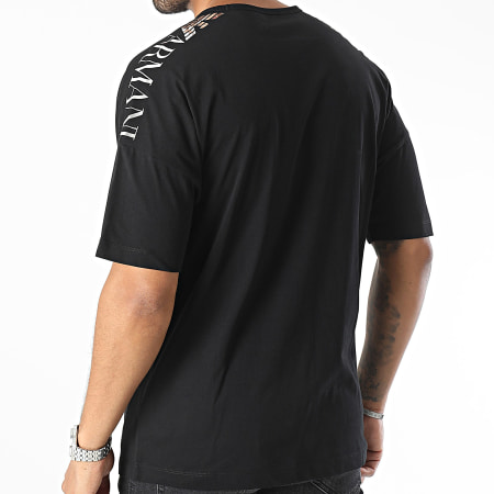 EA7 Emporio Armani - Camiseta a rayas 6RPT10-PJ7CZ Negro Plata