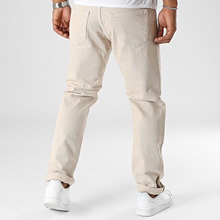 Jack And Jones - Chris Cooper Beige Relaxed Fit Jeans