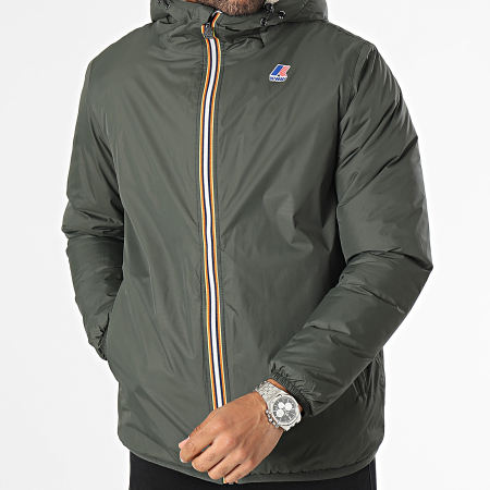 K-Way Giacca Pile Con Cappuccio Uomo/Donna - Modello K3118TW, Taglia L, Colore Verde