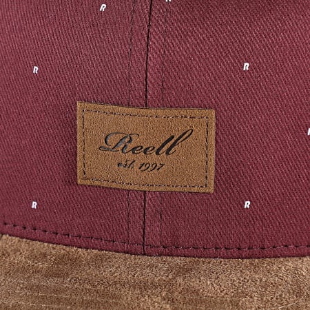 Reell Jeans - Casquette Snapback Suede Bordeaux Camel