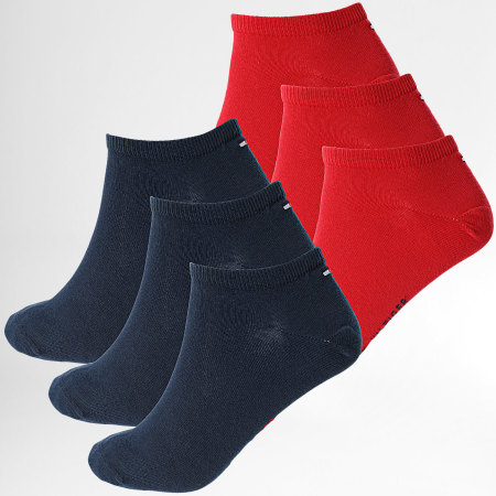 Tommy Hilfiger - Lote de 6 pares de calcetines 701219562 Rojo Azul Marino