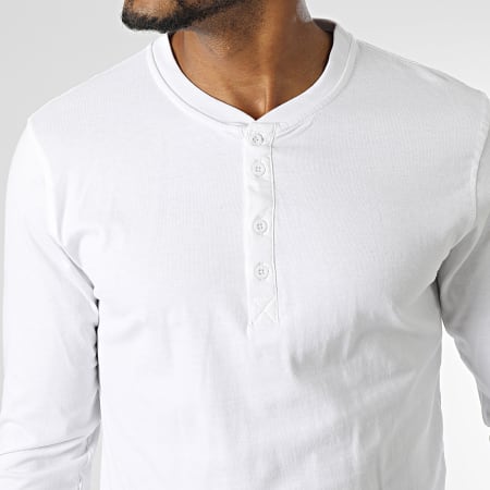 Urban Classics Basic Henley Uomo Maglia Maniche Lunghe Bianco XXL 100% Cotone Regular - 10
