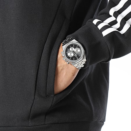 Adidas Sportswear - Sweat Zippé Capuche A Bandes CB IP2234 Noir