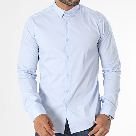 Deeluxe - Hecho Camisa de manga larga azul claro