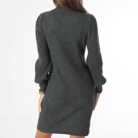 Only - Robe Pull Femme Katia Gris Anthracite Chiné