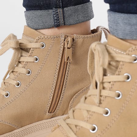 Bottes Palladium Pallabase Twill Femme - Toile Coton, Semelle Caoutchouc, Style Military