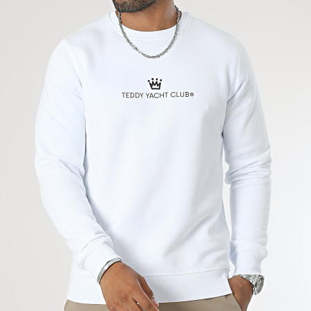 Teddy Yacht Club - Sweat Crewneck Maison De Couture Rush Blanc