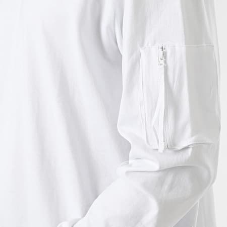 Urban Classics - Tee Shirt Manica lunga Oversize Tasca grande TB6310 Bianco