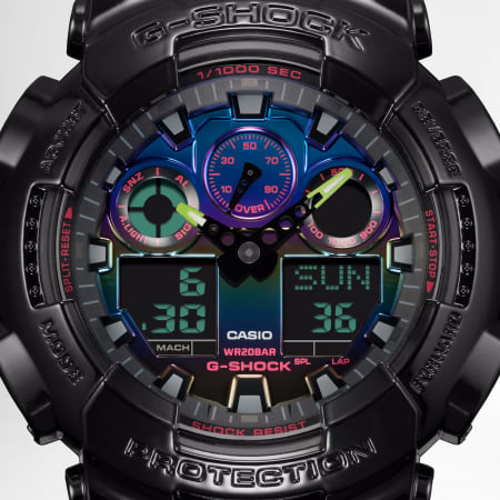 G-Shock - Montre G-Shock GA-100RGB-1AER1AER Noir