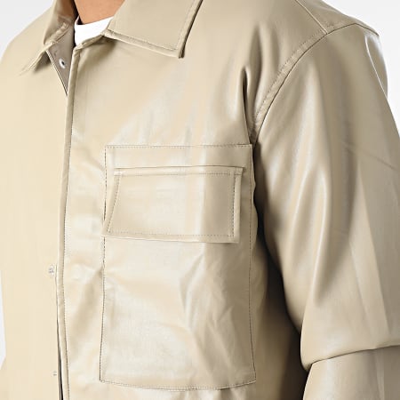 Frilivin - Conjunto de chaqueta y pantalón Cargo beige