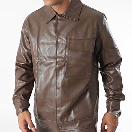 Frilivin - Set giacca e pantaloni Cargo marrone