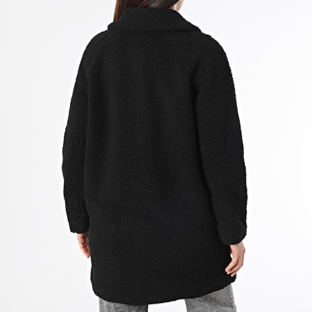 Only - Cappotto donna New Aurelia Black Sherpa