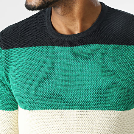 Only And Sons - Maglione verde navy beige