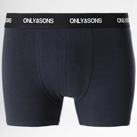 Only And Sons - Lot De 3 Boxers Fitz Bleu Marine