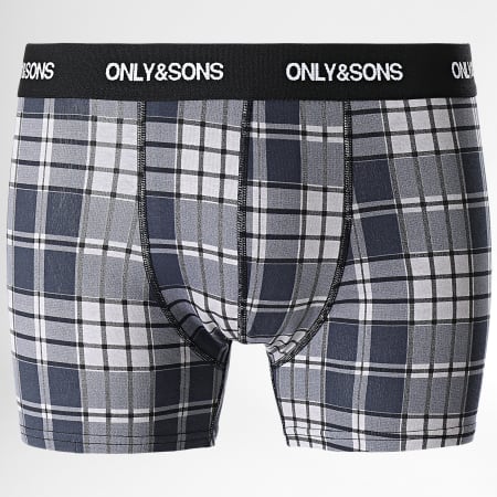 Only And Sons - Set di 3 boxer Fitz blu navy