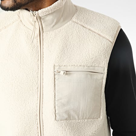 Only And Sons - Veste Sans Manches Polaire Dallas Sherpa Beige