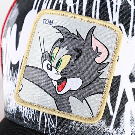 Capslab - Casquette Trucker Tom And Jerry Rouge Noir