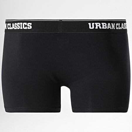 Urban Classics - Set di 2 boxer TB1277 nero grigio carbone