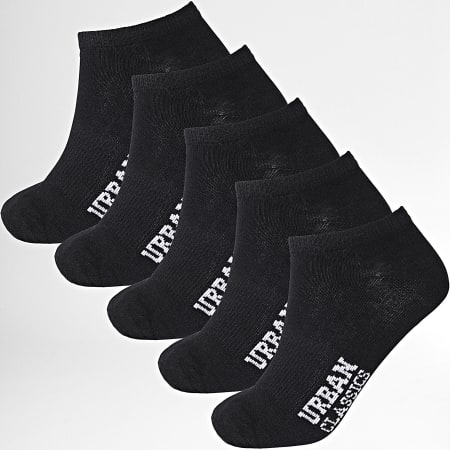 Urban Classics - Lote de 5 pares de calcetines TB2157 Negro