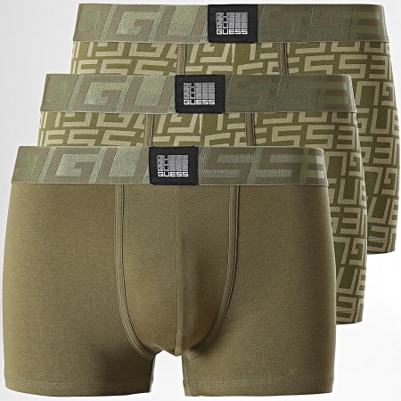 Guess - Set di 3 boxer U3BG01 Verde Khaki