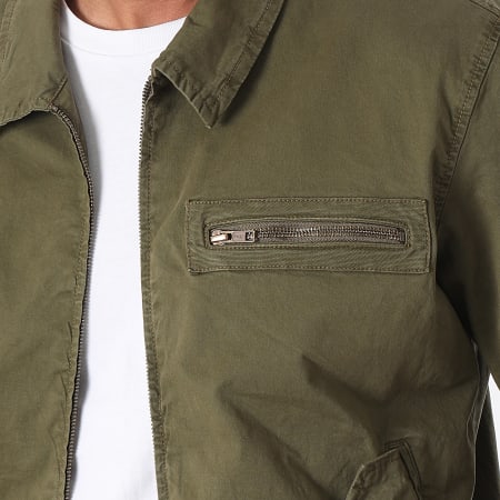 LBO - Set giacca con zip e pantaloni cargo verde kaki 0439