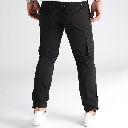 LBO - Pantalones cargo con cinturón 0441 Negro