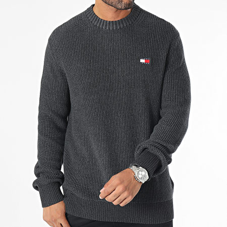 Tommy Jeans - Pull Tonal XS Badge 7776 Gris Anthracite