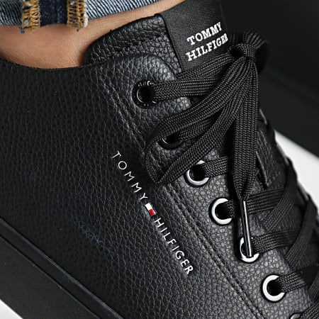 Tommy Hilfiger - Hi Vulcan Core Leather 4778 Triple Black Sneakers