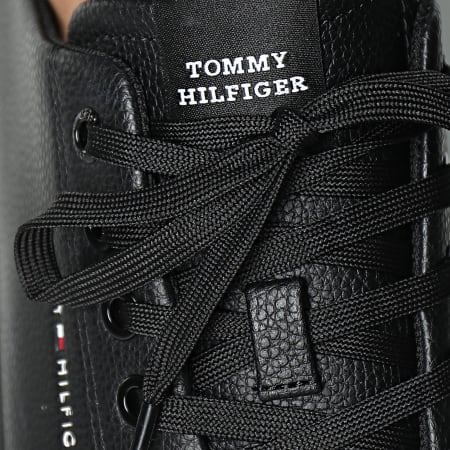 Tommy Hilfiger - Zapatillas Hi Vulcan Core Leather 4778 Triple Negro