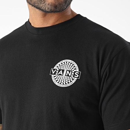 Vans - Tee Shirt Warped Checkerboard Logo 008SF Noir