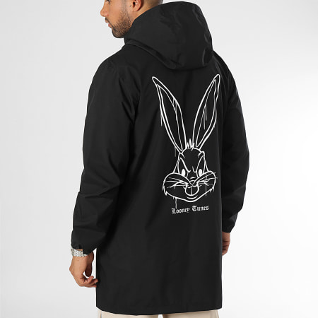 Looney Tunes - Coupe-Vent Capuche Angry Bugs Bunny Back Noir Blanc