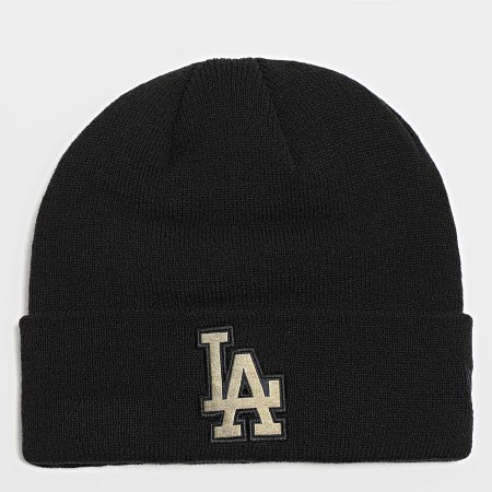 New Era - Los Angeles Dodgers Metallic Badge Beanie Negro Oro