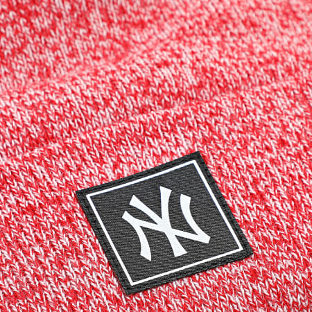 New Era - Bonnet Team Cuff New York Yankees Rouge Chiné