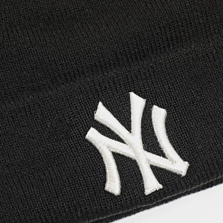 New Era - Gorro de mujer Metallic Pom New York Yankees Negro Plata