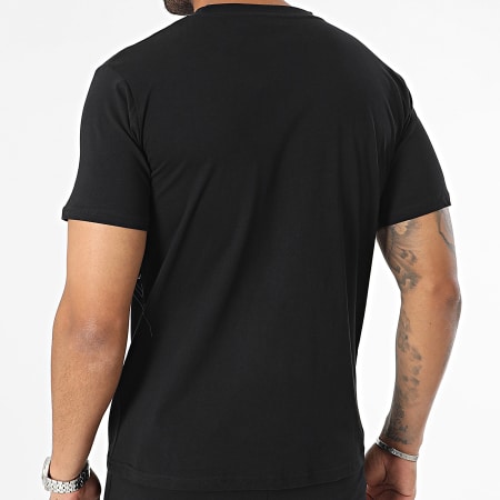 OM - M23059C Conjunto de camiseta y pantalón de fútbol negro