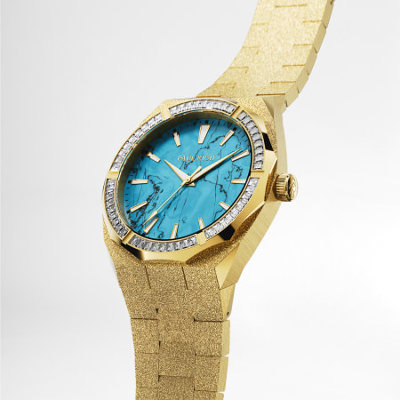 Paul Rich - Montre Frosted Star Dust 45mm Azure Dream Gold