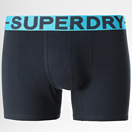 Superdry - Set di 3 boxer classici blu navy
