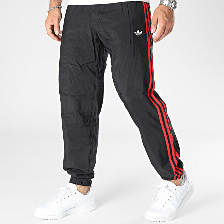 Adidas Originals - Pantalon Jogging A Bandes Cutline HZ0730 Noir Rouge