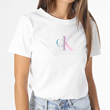 Calvin Klein - Tee Shirt Femme 2343 Blanc
