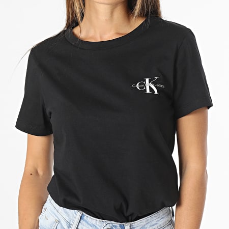 Calvin Klein - Lot De 2 Tee Shirts Slim Femme 9734 Noir Beige